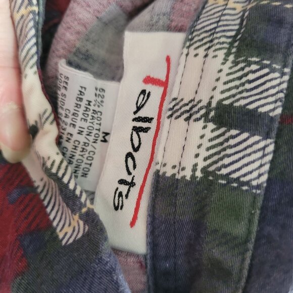 Talbots Womens Medium Patchwork Plaid Button-Up Shirt - Picture 3 of 5